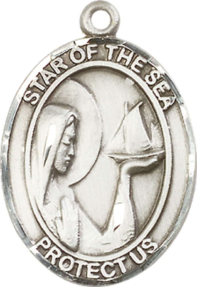 Sterling Silver Our Lady Star of the Sea Medal