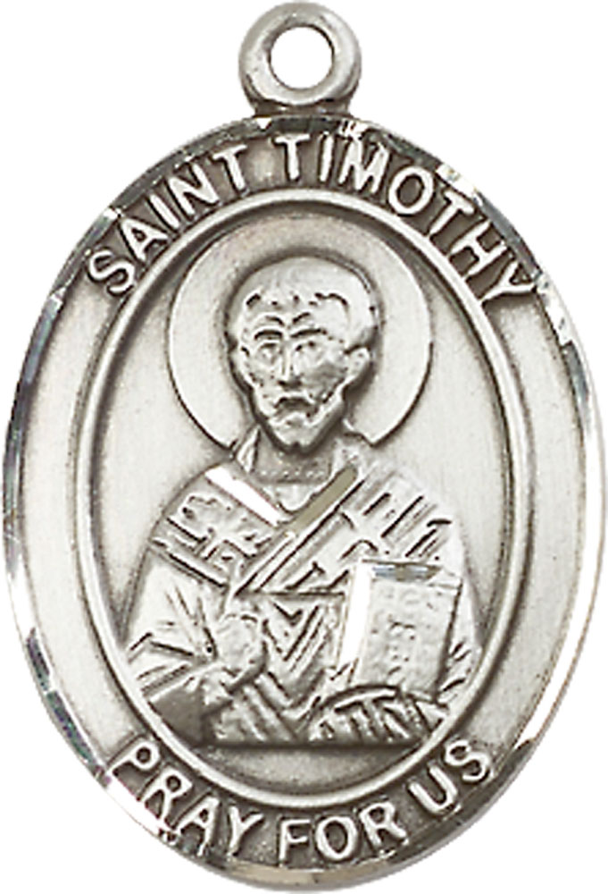 Sterling Silver Saint Timothy Medal