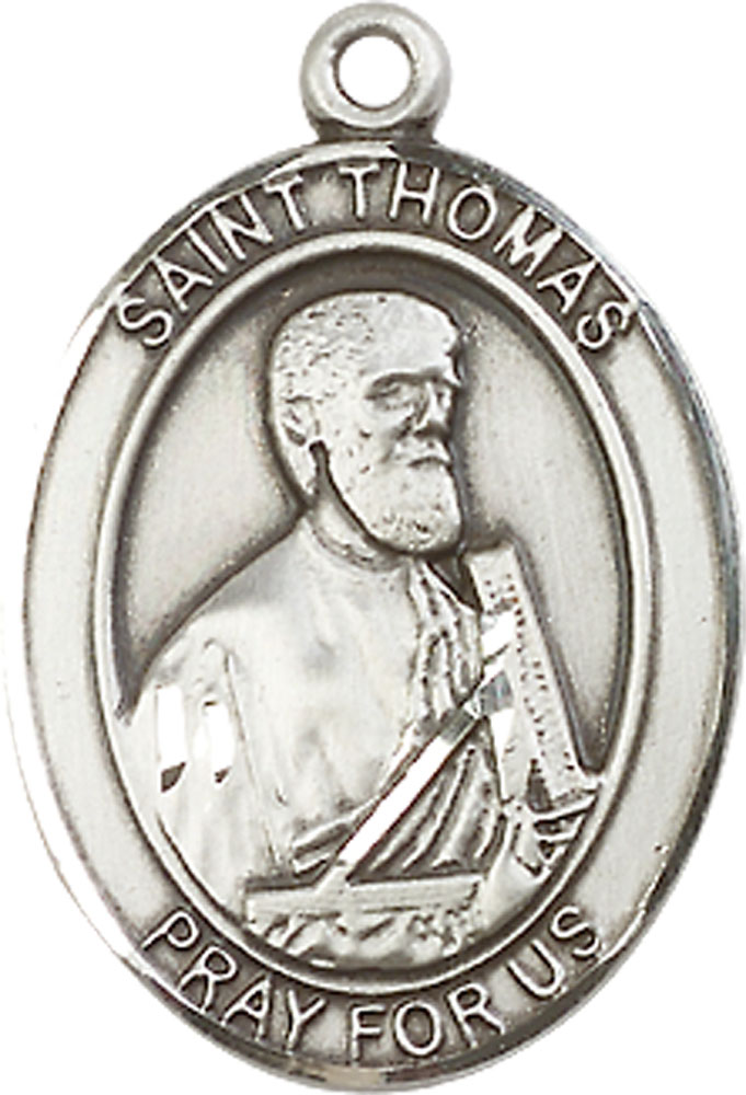 Sterling Silver Saint Thomas the Apostle Medal