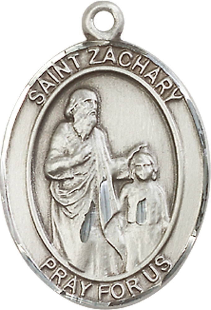 Sterling Silver Saint Zachary Medal