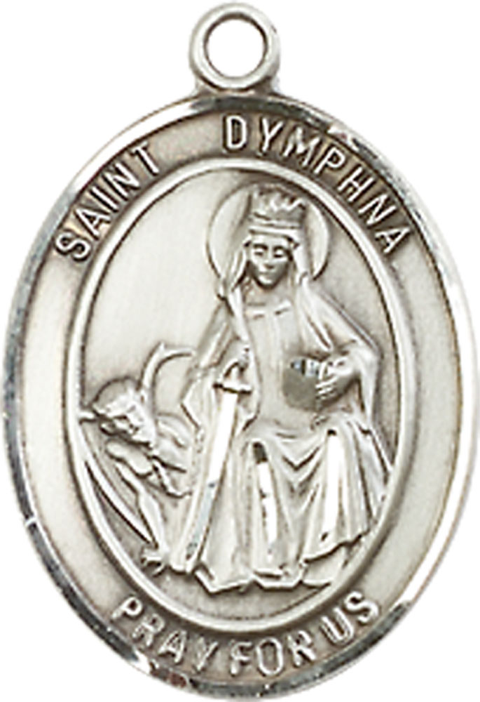 Sterling Silver Saint Dymphna Medal - With Box