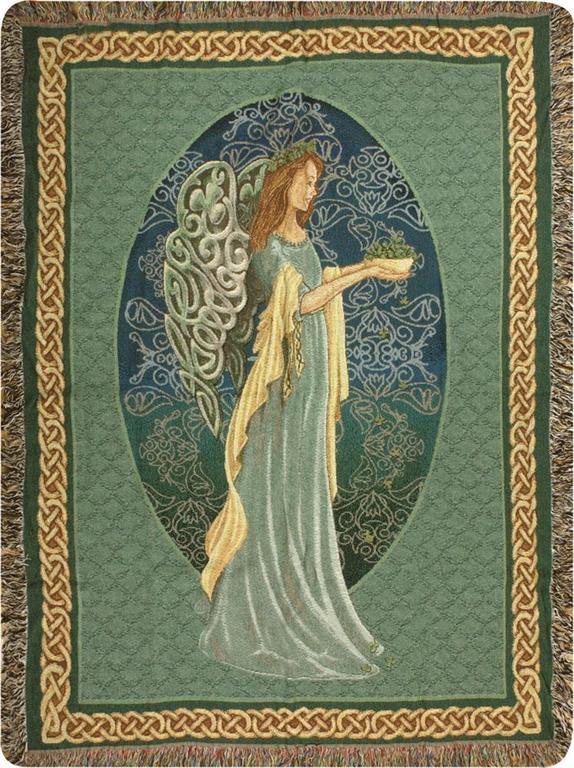 Irish Angel Tapestry Throw