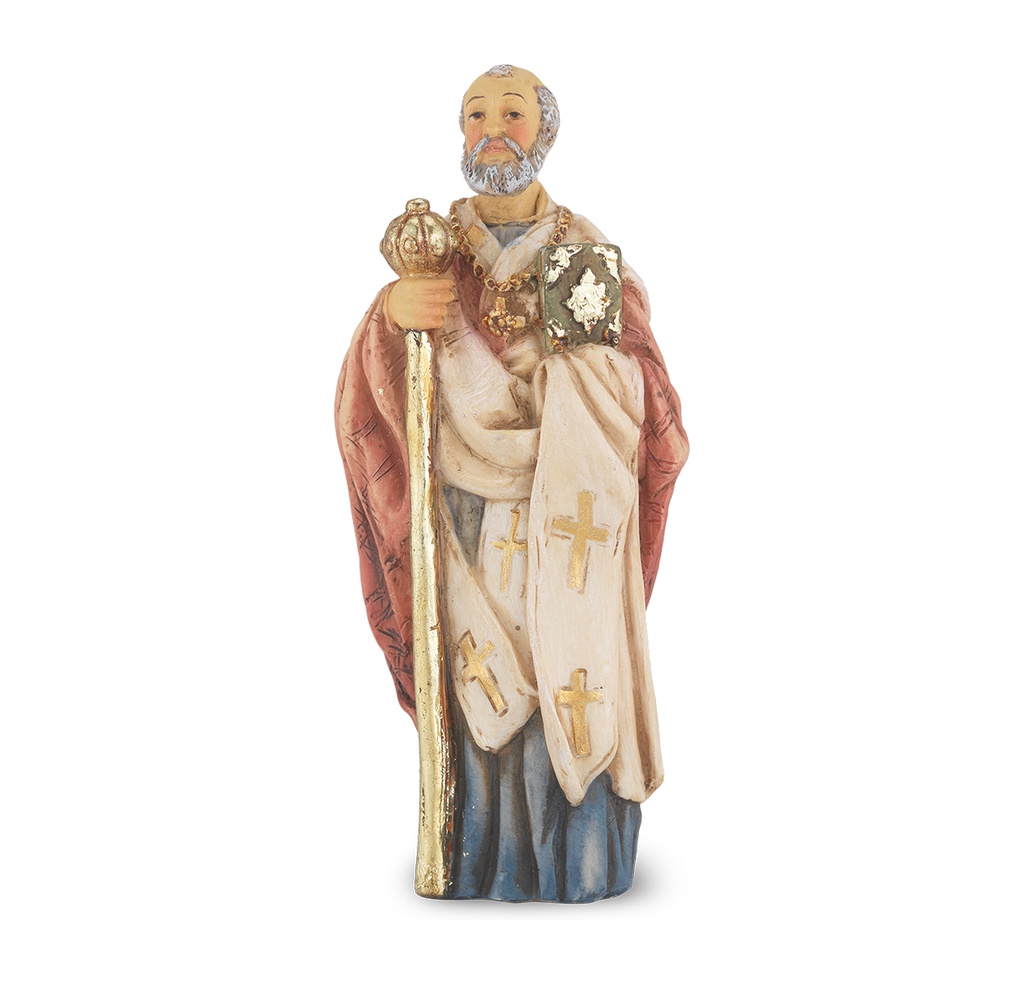 4&quot; Cold Cast Resin Hand Painted Statue of St Nicholas