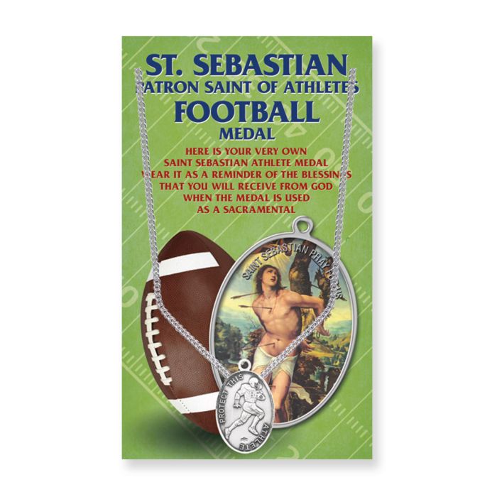 St. Sebastian Football Medal &amp; Card