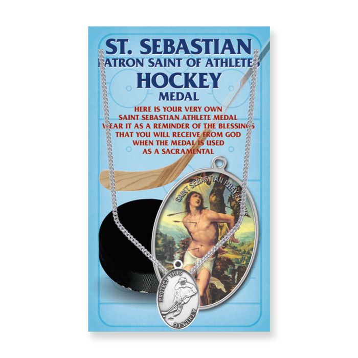 St. Sebastian Hockey Medal &amp; Card