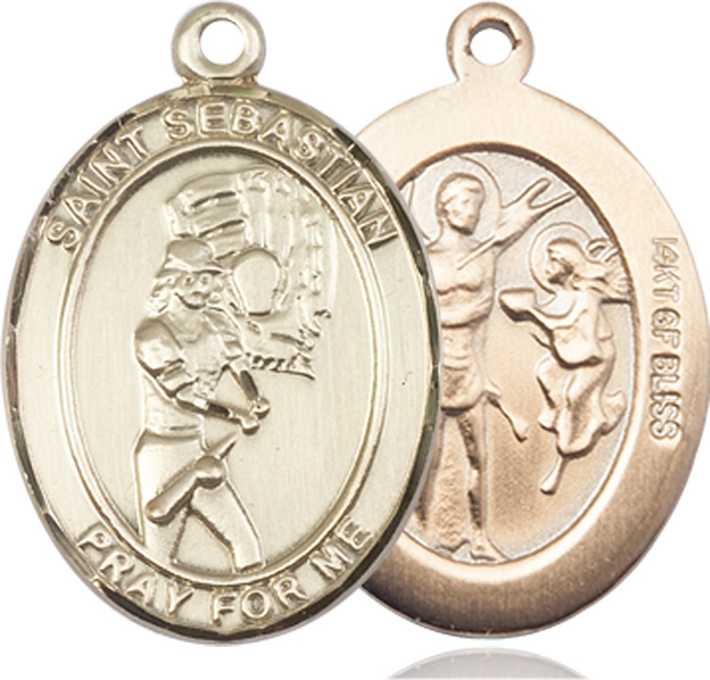 14kt Gold Filled Saint Sebastian Softball Medal