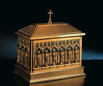 Gold Plated, enameled Tabernacle