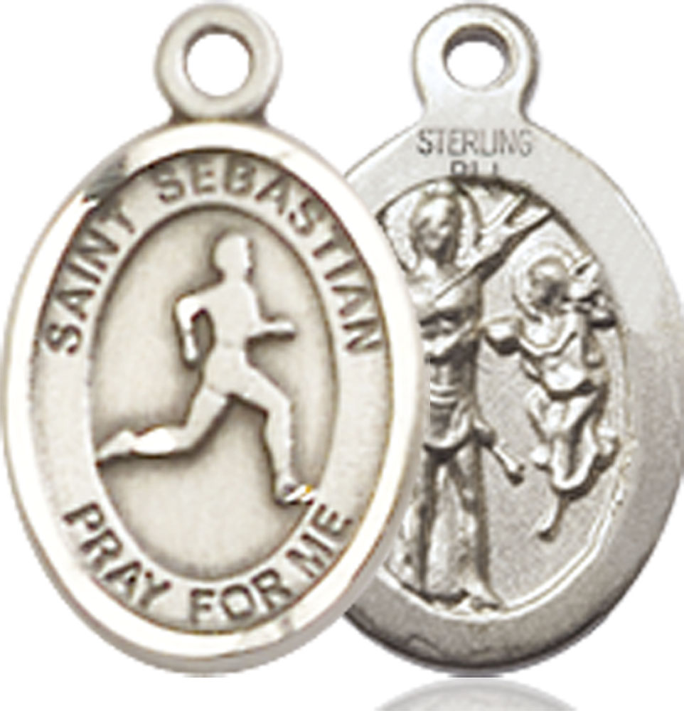 Sterling Silver Saint Sebastian Track and Field Medal