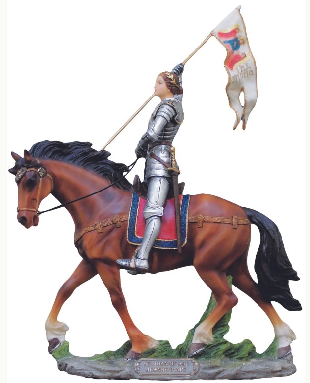 St. Joan-Arc on Horse Lightly Painted