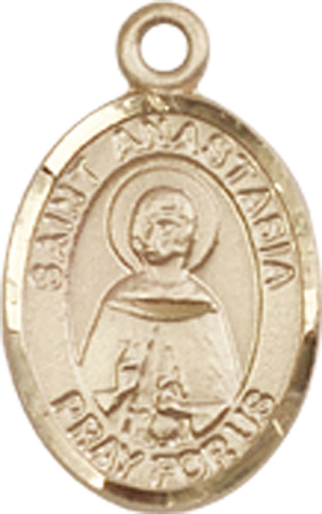 14kt Gold Filled Saint Anastasia Medal