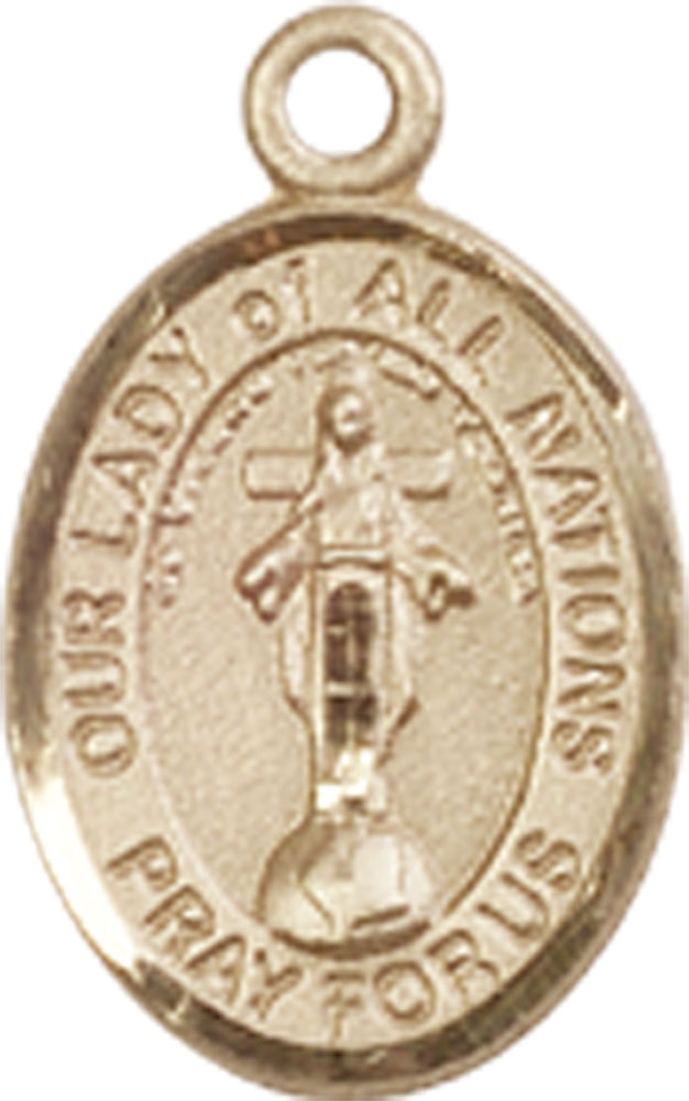 14kt Gold Filled Our Lady of All Nations Medal