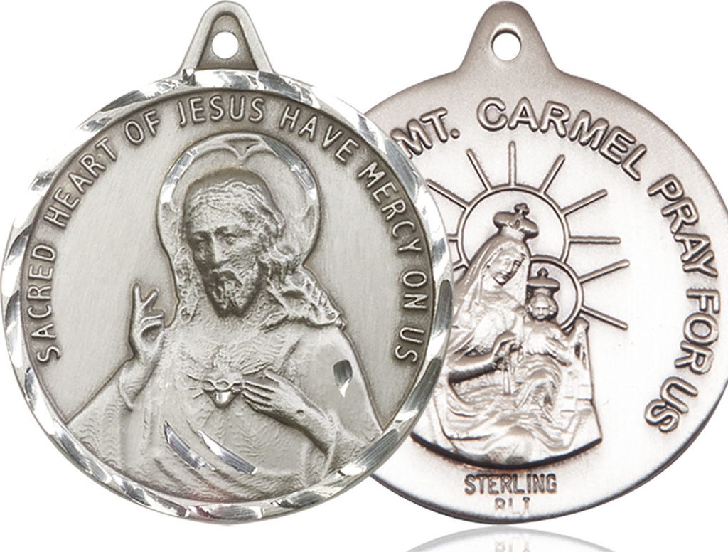 Sterling Silver Scapular Medal