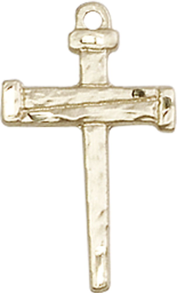 14kt Gold Filled Nail Cross Medal