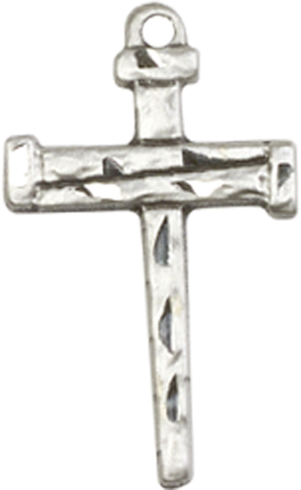 Sterling Silver Nail Cross Medal