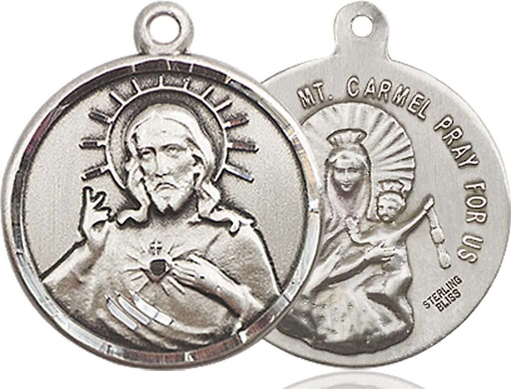 Sterling Silver Scapular Medal