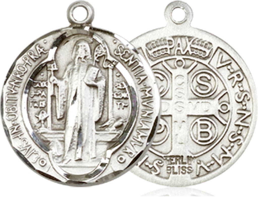 Sterling Silver Saint Benedict Medal - With Box