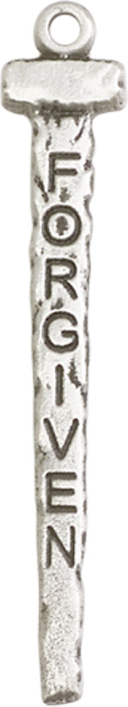 Sterling Silver Forgiven Nail Medal