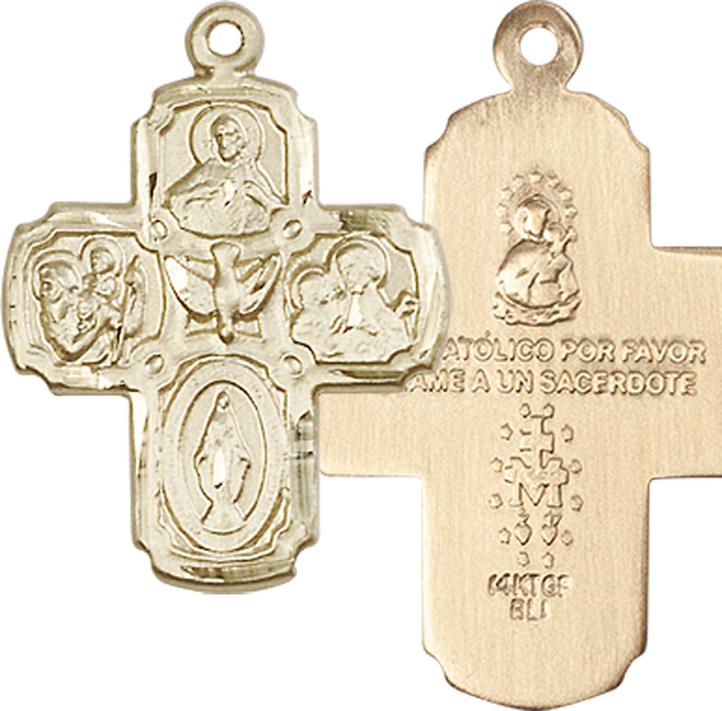 14kt Gold Filled 5-Way Medal