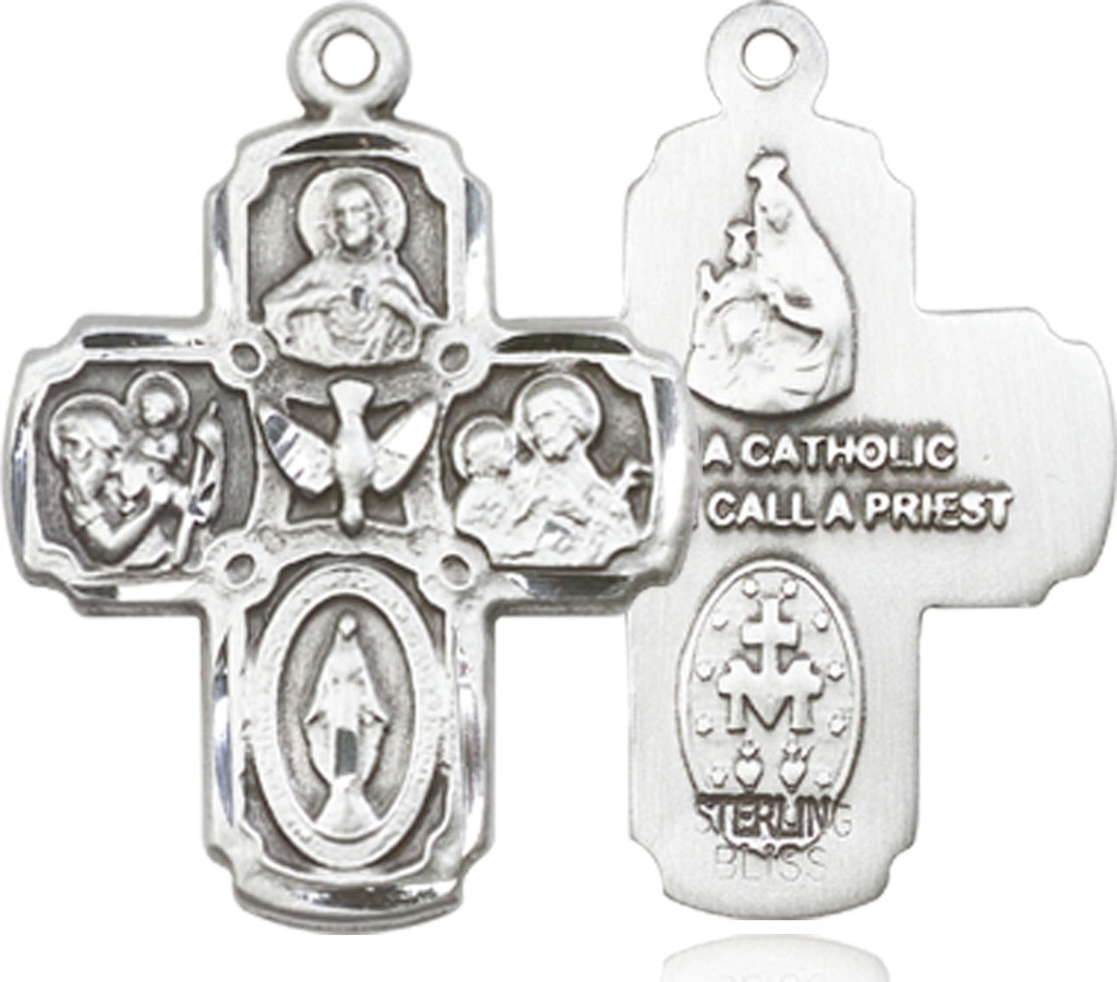 Sterling Silver 5-Way Medal