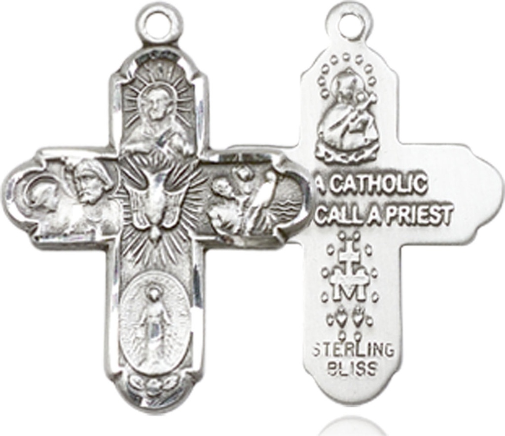 Sterling Silver 5-Way Medal