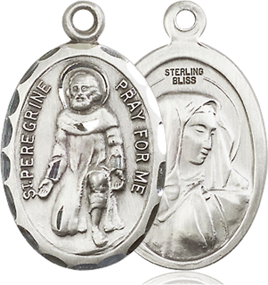 Sterling Silver Saint Peregrine Medal - With Box