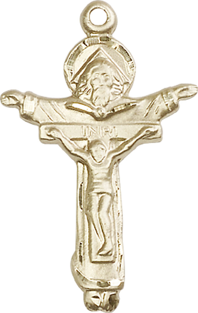 14kt Gold Filled Trinity Crucifix Medal