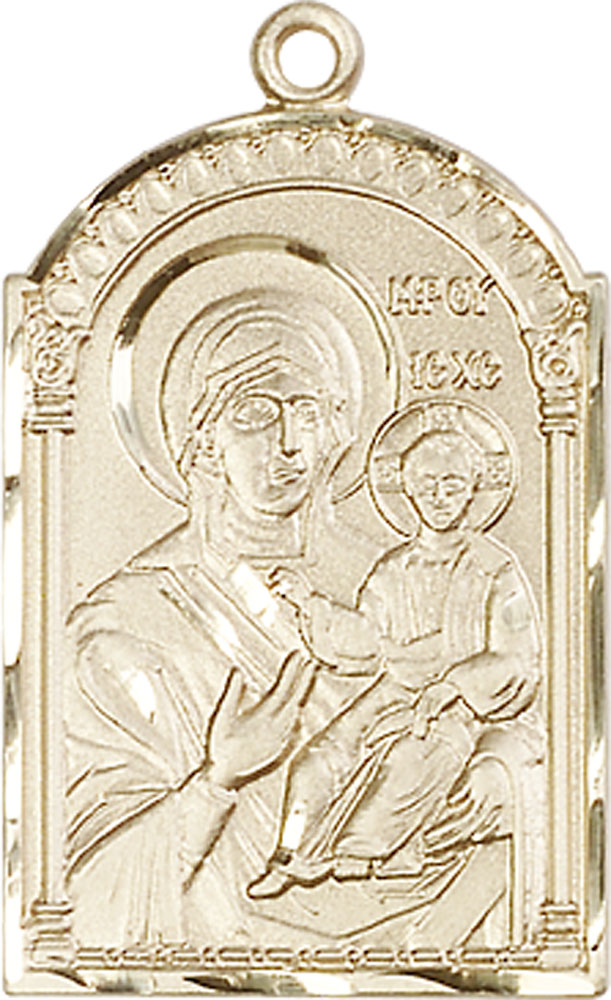 14kt Gold Mother of God Medal