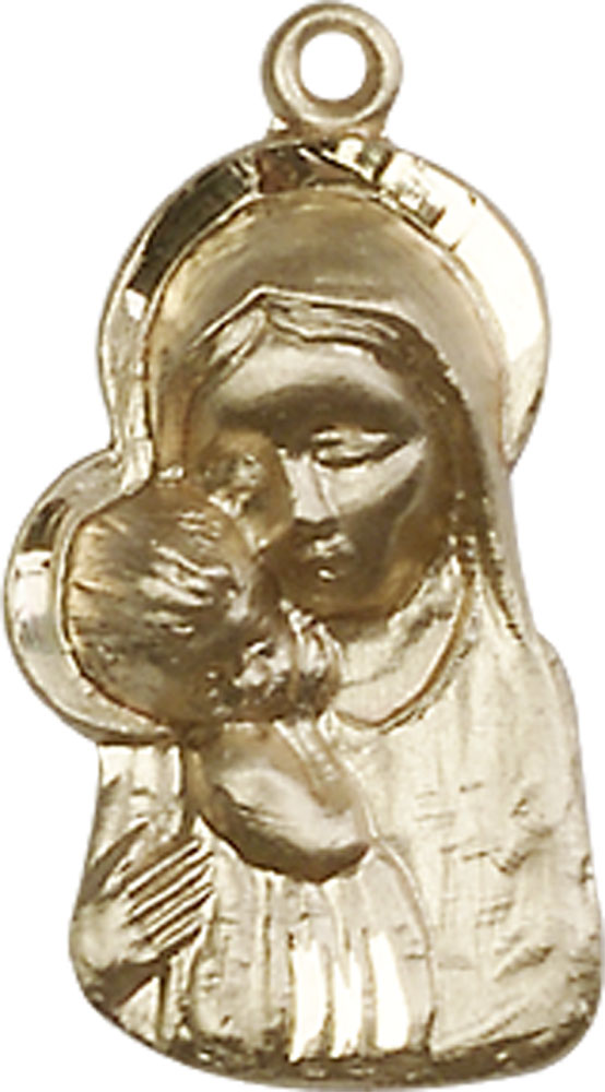 14kt Gold Madonna &amp; Child Medal