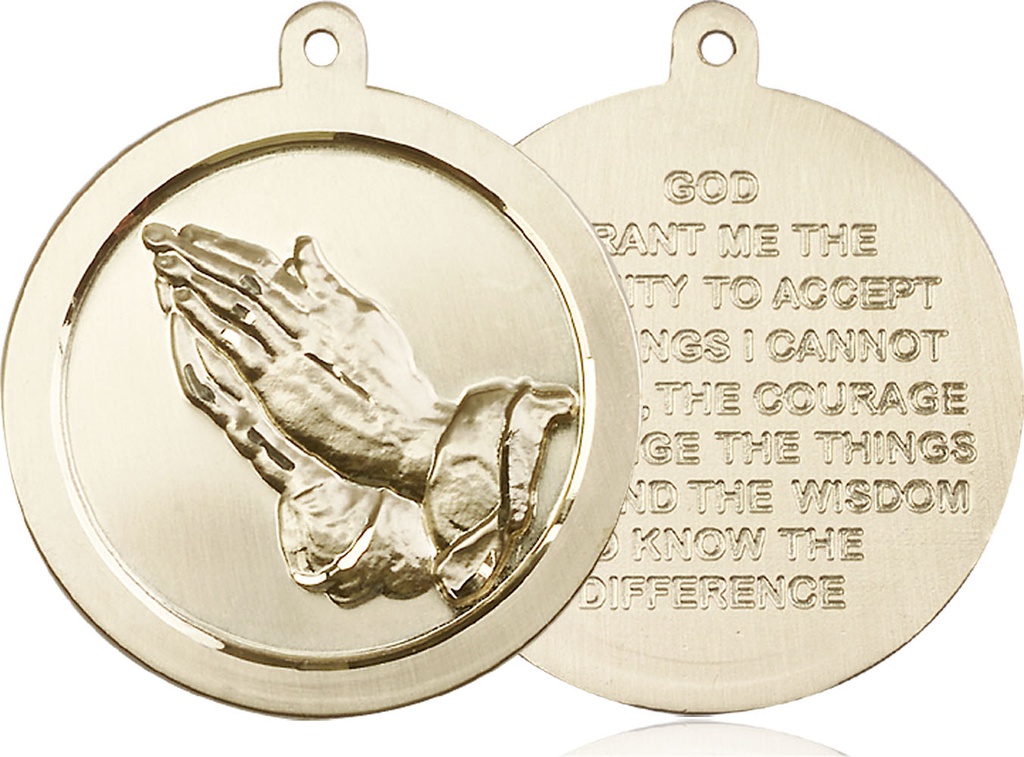 14kt Gold Praying Hand Medal