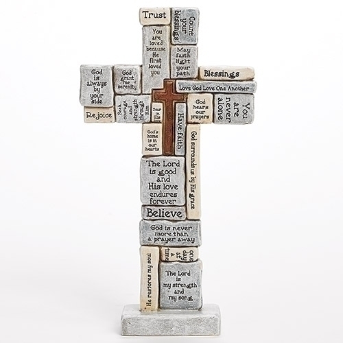 12.5"H Crossword Table Cross