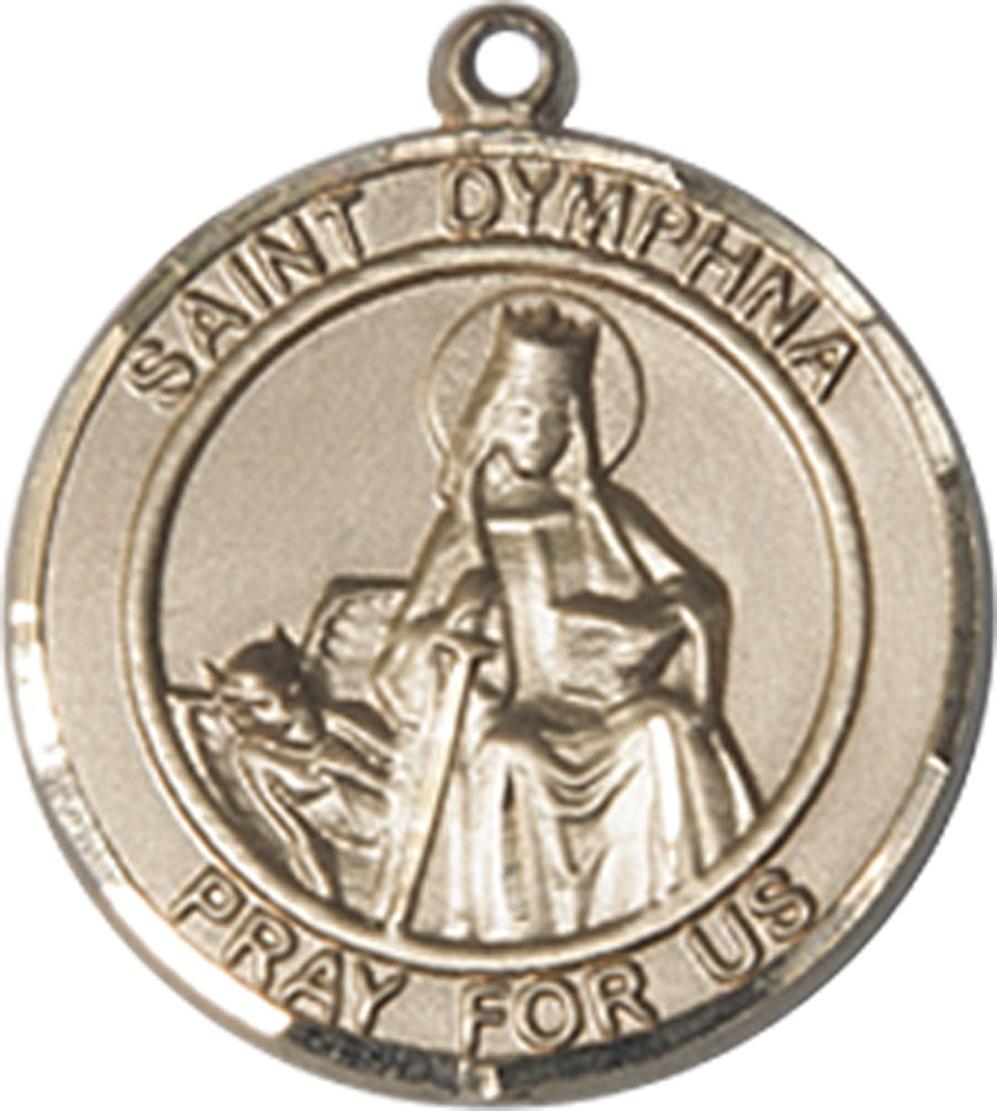 14kt Gold Filled Saint Dymphna Medal