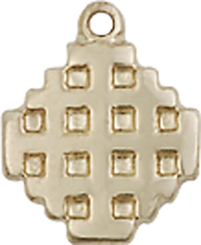 14kt Gold Jerusalem Cross Medal