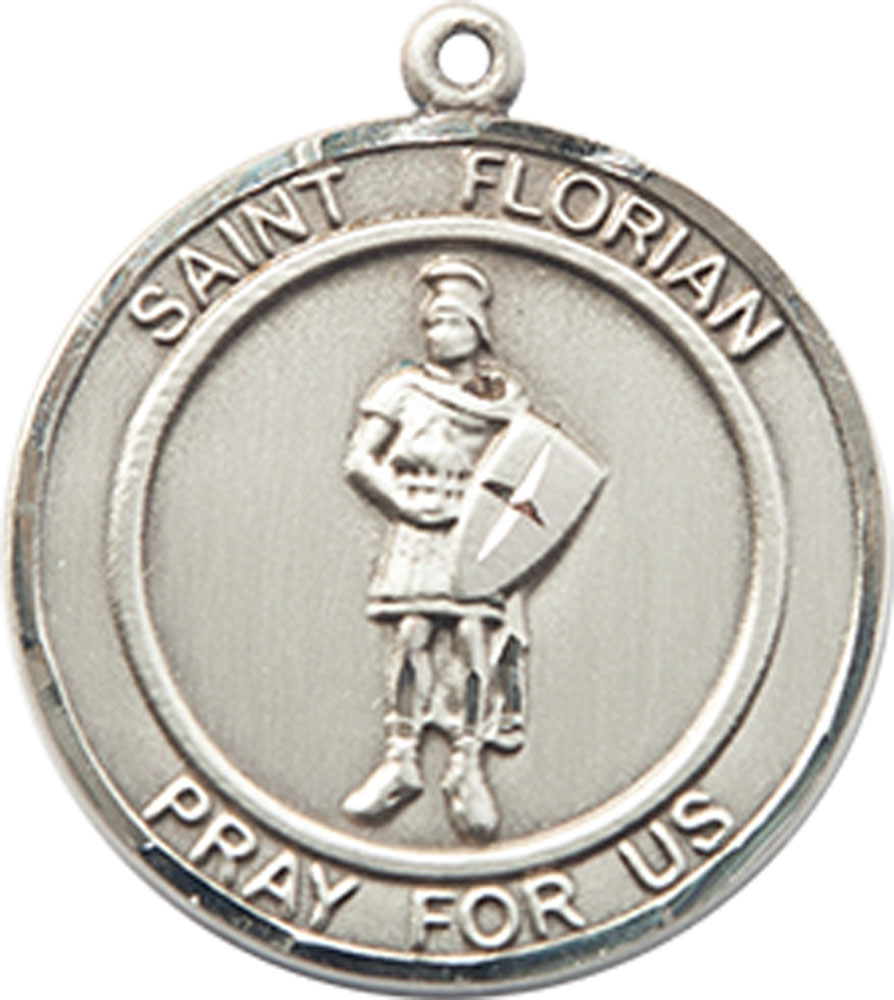 Sterling Silver Saint Florian Medal