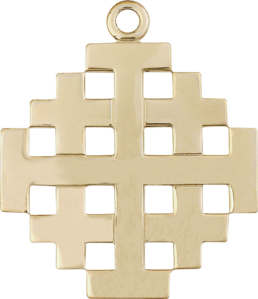 14kt Gold Jerusalem Cross Medal
