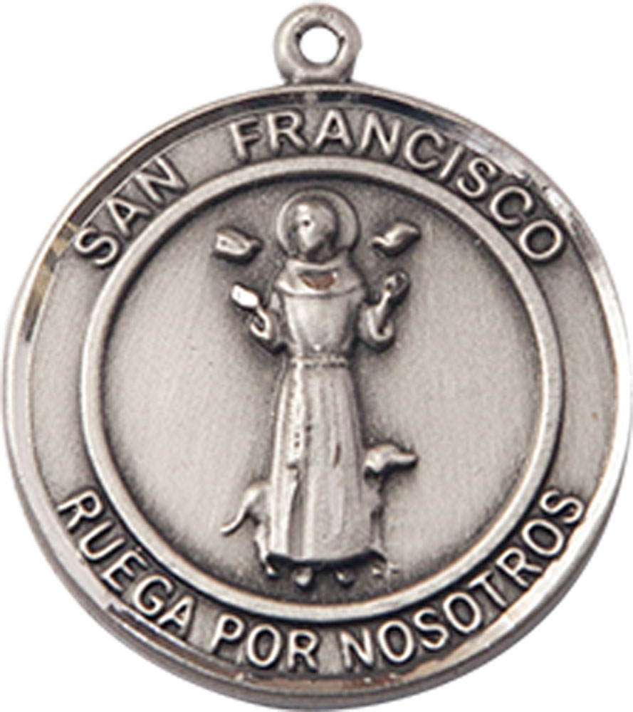 Sterling Silver San Francis of Assisi Medal