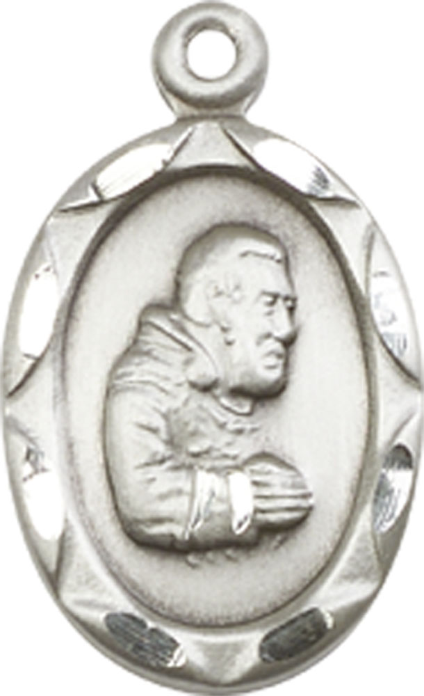 Sterling Silver Saint Pio of Pietrelcina Medal