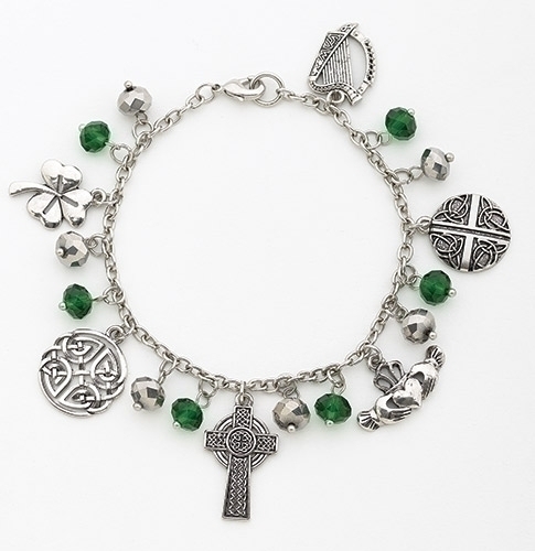 8&quot;L Irish Charm Chain Bracelet