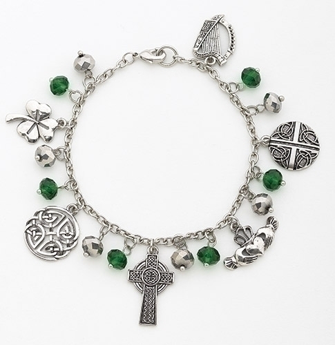 8&quot;L Irish Charm Chain Bracelet