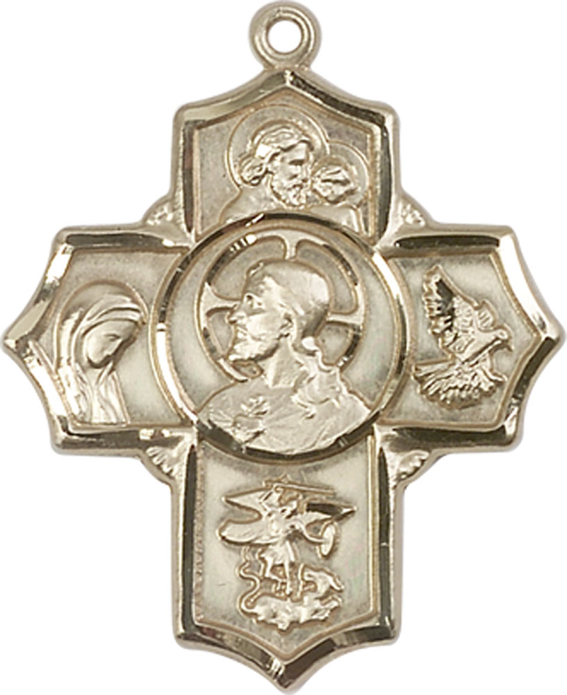 14kt Gold Sacred Heart 5-Way Medal