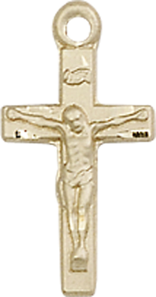 14kt Gold Crucifix Medal