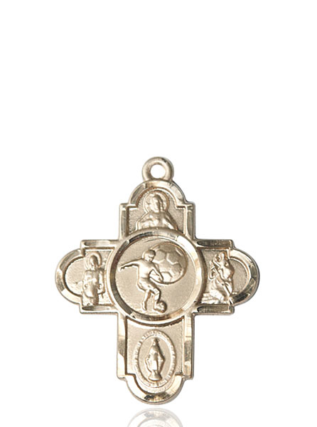 14kt Gold 5-Way Soccer Medal
