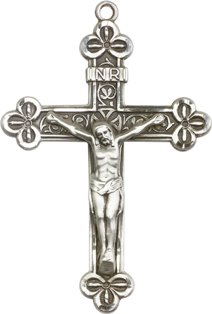 Sterling Silver Crucifix Medal - With Box