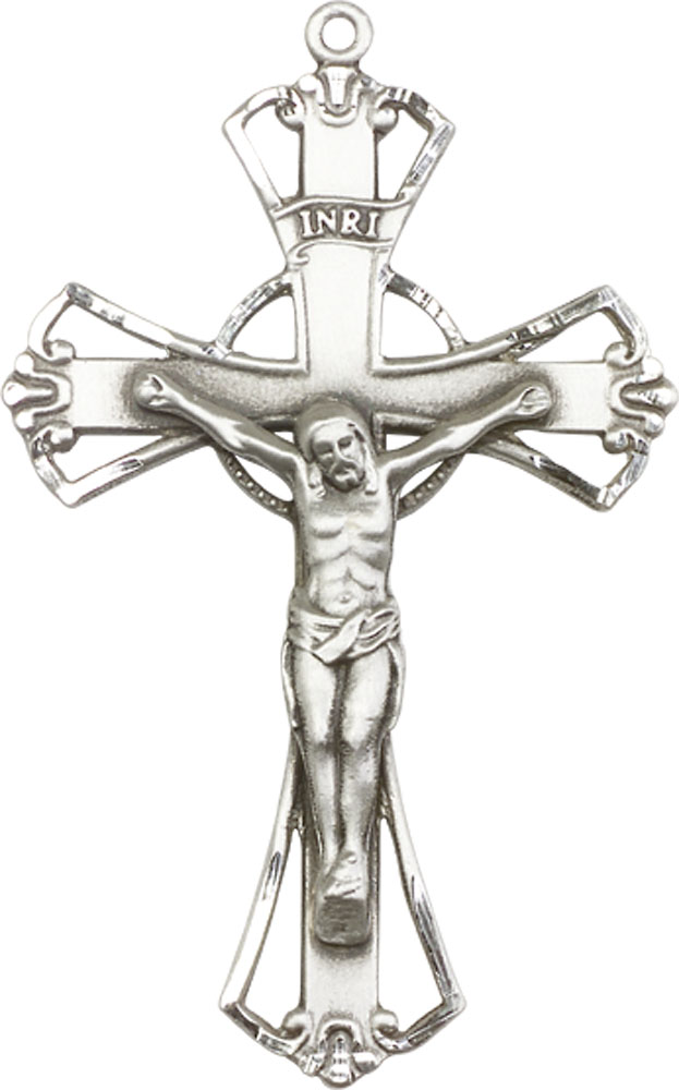Sterling Silver Crucifix Medal - With Box