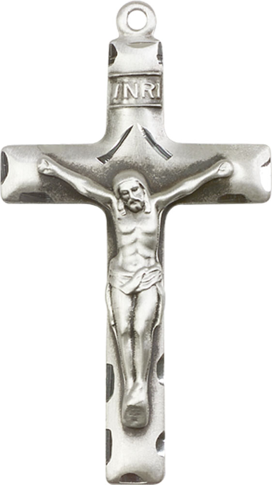 Sterling Silver Crucifix Medal - With Box