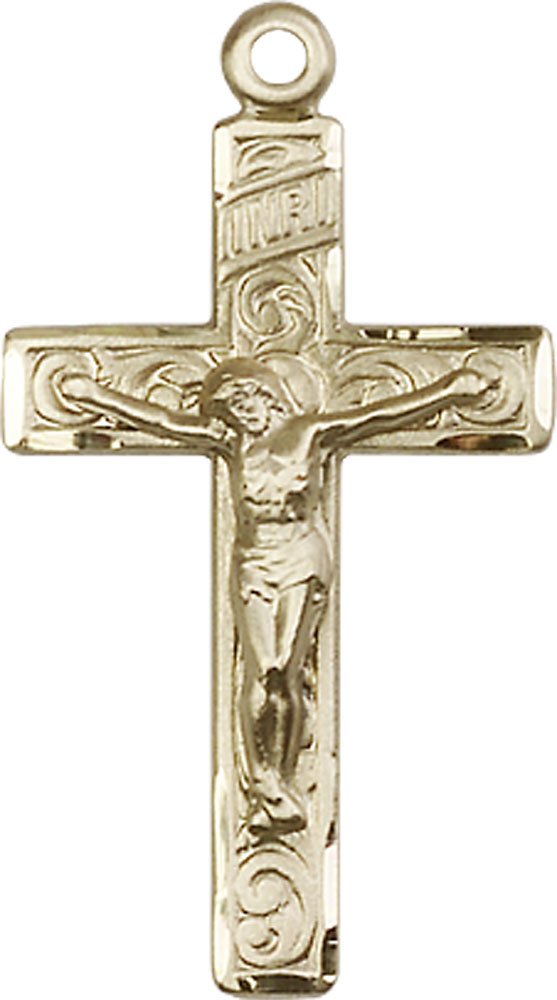 14kt Gold Filled Crucifix Medal
