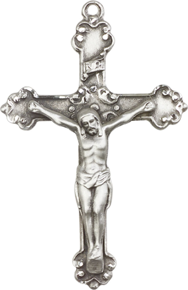 Sterling Silver Crucifix Medal - With Box