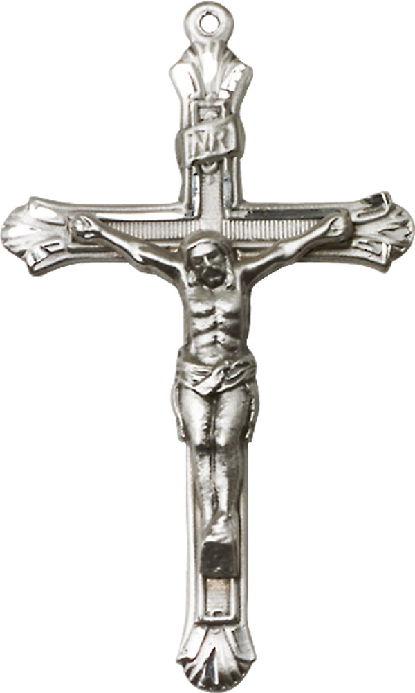 Sterling Silver Crucifix Medal - With Box