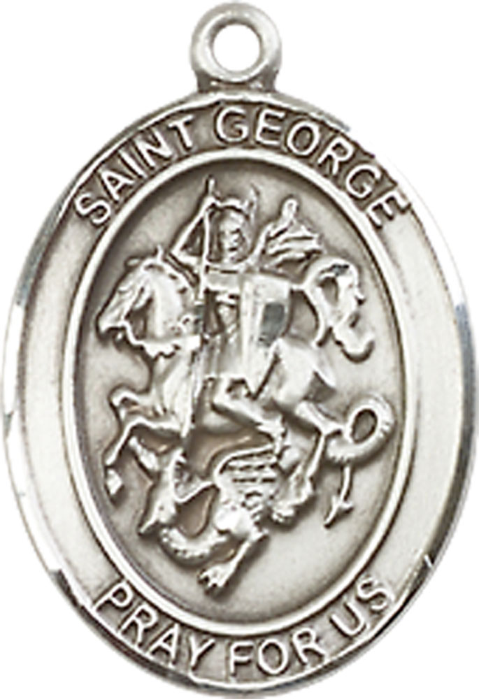 Sterling Silver Saint George Medal - With Box