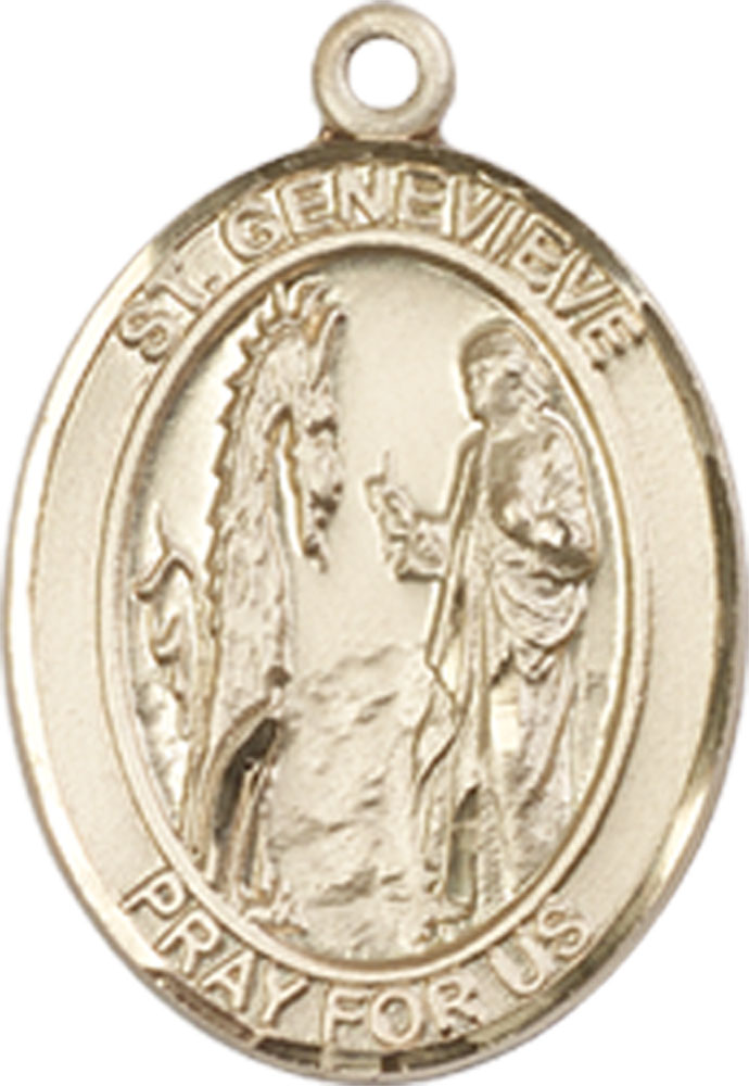 14kt Gold Filled Saint Genevieve Medal