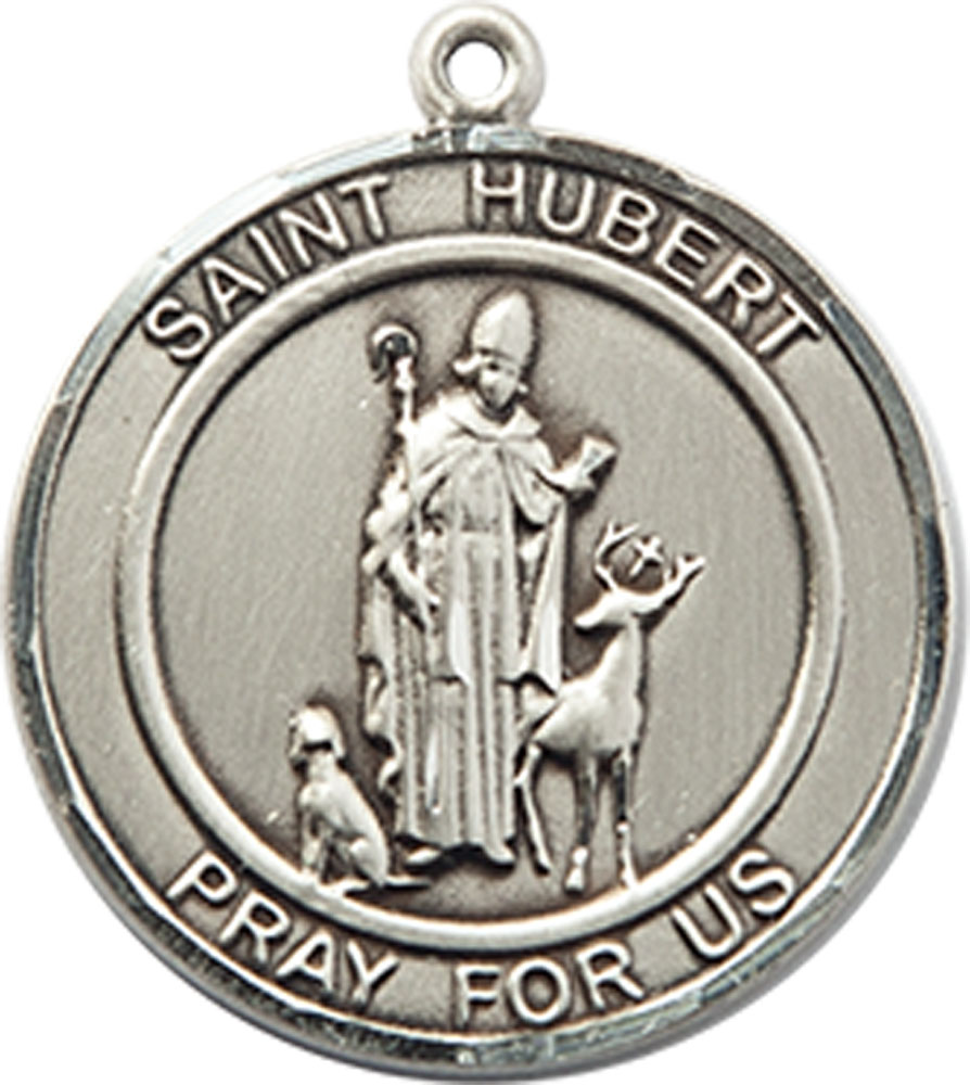 Sterling Silver Saint Hubert of Liege Medal